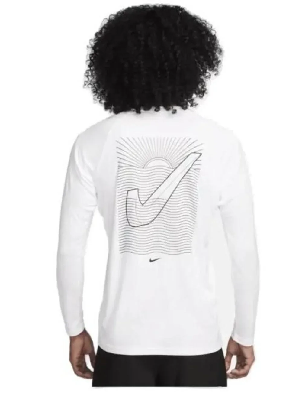 Nike Hydroguard AT SEA Long Sleeve Rash Guard White NESSE477-100 Men's L NWT